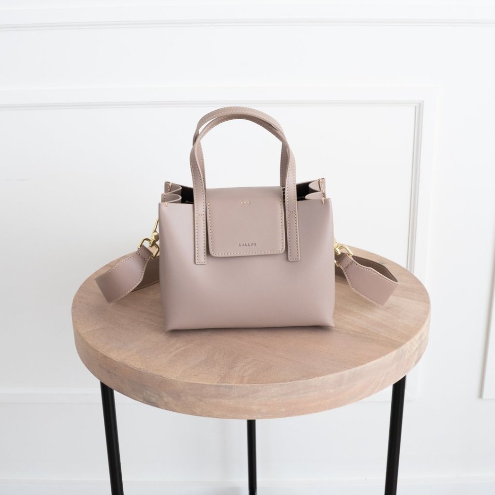 😍 Stella Mini Satchel Bag - Genuine Leather - Pale Rose - Picture 6 of 14